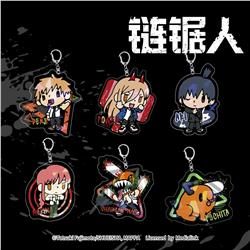 chainsaw man anime keychain