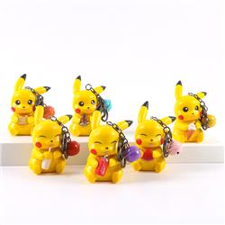 Pokemon anime keychain 6 pcs a set