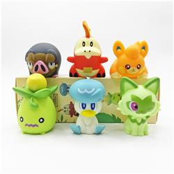 Pokemon anime figure 3-4cm 6pcs a set