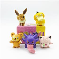 Pokemon anime figure 3-4cm 5pcs a set