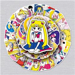 Sailor Moon Crystal anime waterproof stickers (51pcs a set)