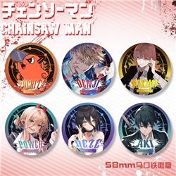 chainsaw man anime pin 58mm