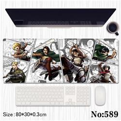 Attack on Titan anime Mouse pad 80*30*0.3cm