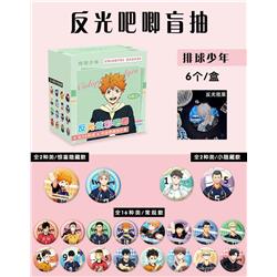 Haikyuu anime pin 75mm 6pcs a set