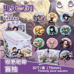 Demon slayer kimets anime pin 75mm a set