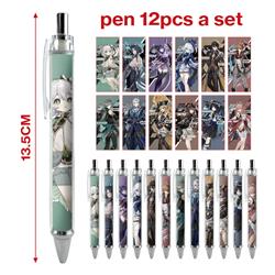 Genshin Impact anime pen 12 pcs a set