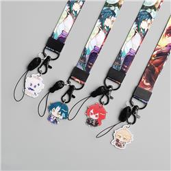 Genshin Impact anime lanyard phonestrap