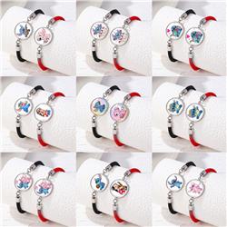 stitch anime bracelet set