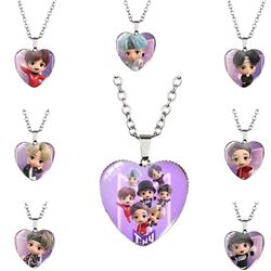 BTS anime necklace