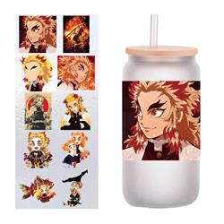 Demon slayer kimets anime glass cup stickers 10.16*10.16cm