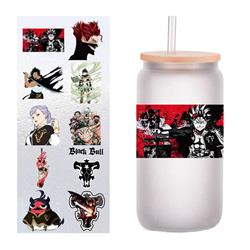 Black Clover anime glass cup stickers 10.16*10.16cm