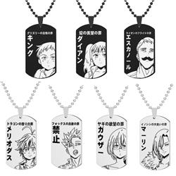 seven deadly sins  anime necklace