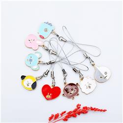 BTS anime keychain