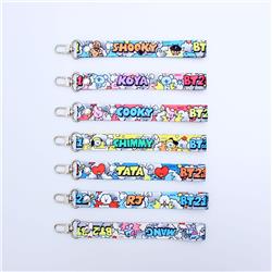 BTS anime keychain