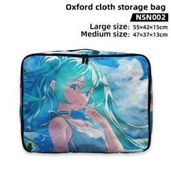 Hatsune Miku anime oxford cloth storage bag 55*42*15cm