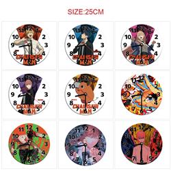 chainsaw man anime wall clock