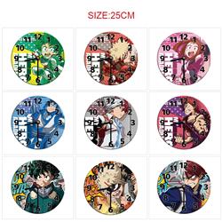 My Hero Academia anime wall clock