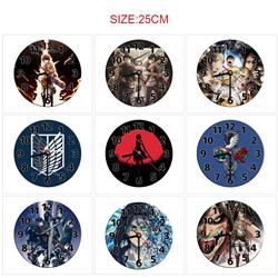 Attack on Titan anime wall clock