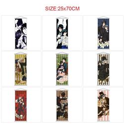 Kuroshitsuji anime wallscroll 25*70cm price for 5 pcs