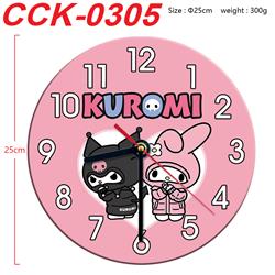 Kuromi anime wall clock