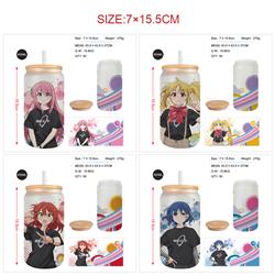 Bocchi the rock anime glass cup 450ml