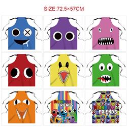 Rainbow friends anime waterproof apron