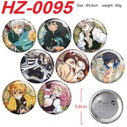 Demon slayer kimets anime pin 8 pcs a set