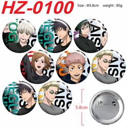 Jujutsu Kaisen anime pin 8 pcs a set