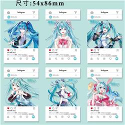 Hatsune Miku anime PVC transparent card