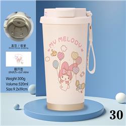 Kuromi anime stainless steel cup