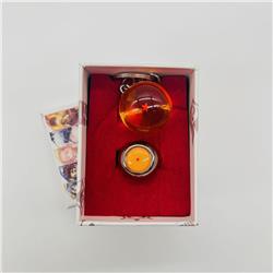 Dragon ball anime ball keychain+ring