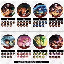 Demon slayer kimets anime pin 8 pcs a set