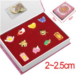 card captor sakura anime keychain set