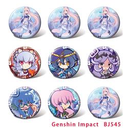 Genshin Impact anime pin 58mm set