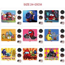 Among Us anime Mouse pad 20*24cm price for 5 pcs