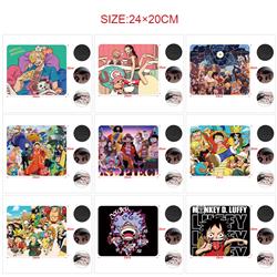 One Piece anime Mouse pad 20*24cm price for 5 pcs