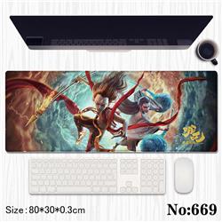 Ne Zha anime Mouse pad 80*30*0.3cm