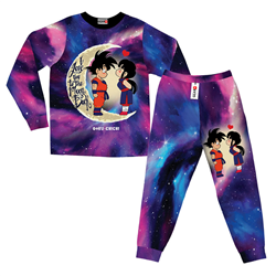 Dragon ball anime hoodie set