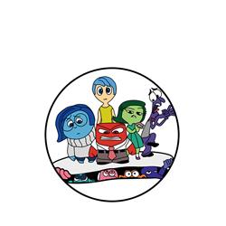 Inside out anime pin