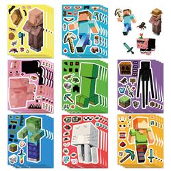 Minecraft anime stickers 8pcs a set