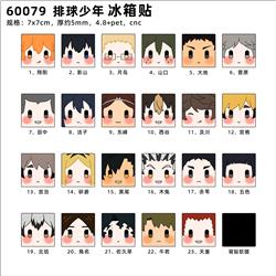 Haikyuu anime acrylic soft magnetic refrigerator sticker 7*7cm