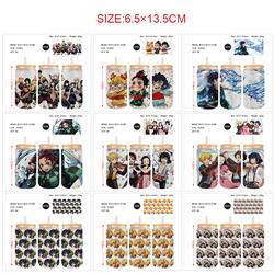 Demon slayer kimets anime glass cup 350ml