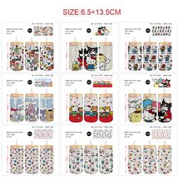 Kuromi anime glass cup 350ml