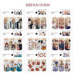 chainsaw man anime glass cup 350ml