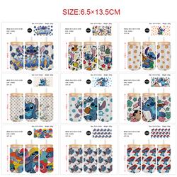 stitch anime glass cup 350ml