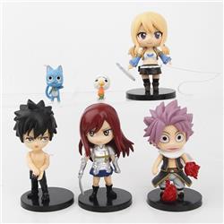 Fairy Tail anime figure 4-11cm 6pcs a set in bags