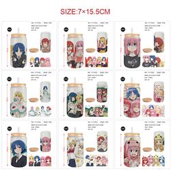 Bocchi the rock anime glass cup 450ml