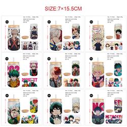 My Hero Academia anime glass cup 450ml