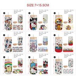 Kuromi anime glass cup 450ml