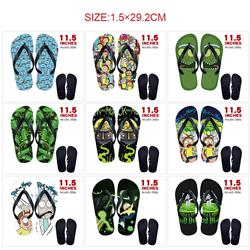 Rick and Morty anime flip flops shoes slippers a pair